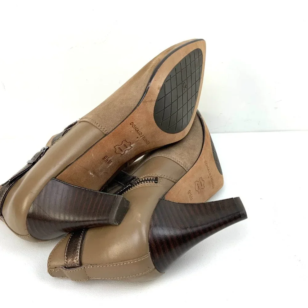 Donald J Pliner Tamy Pointed Toe Suede Ankle Boots Heels Size 9.5 - Picture 15 of 16